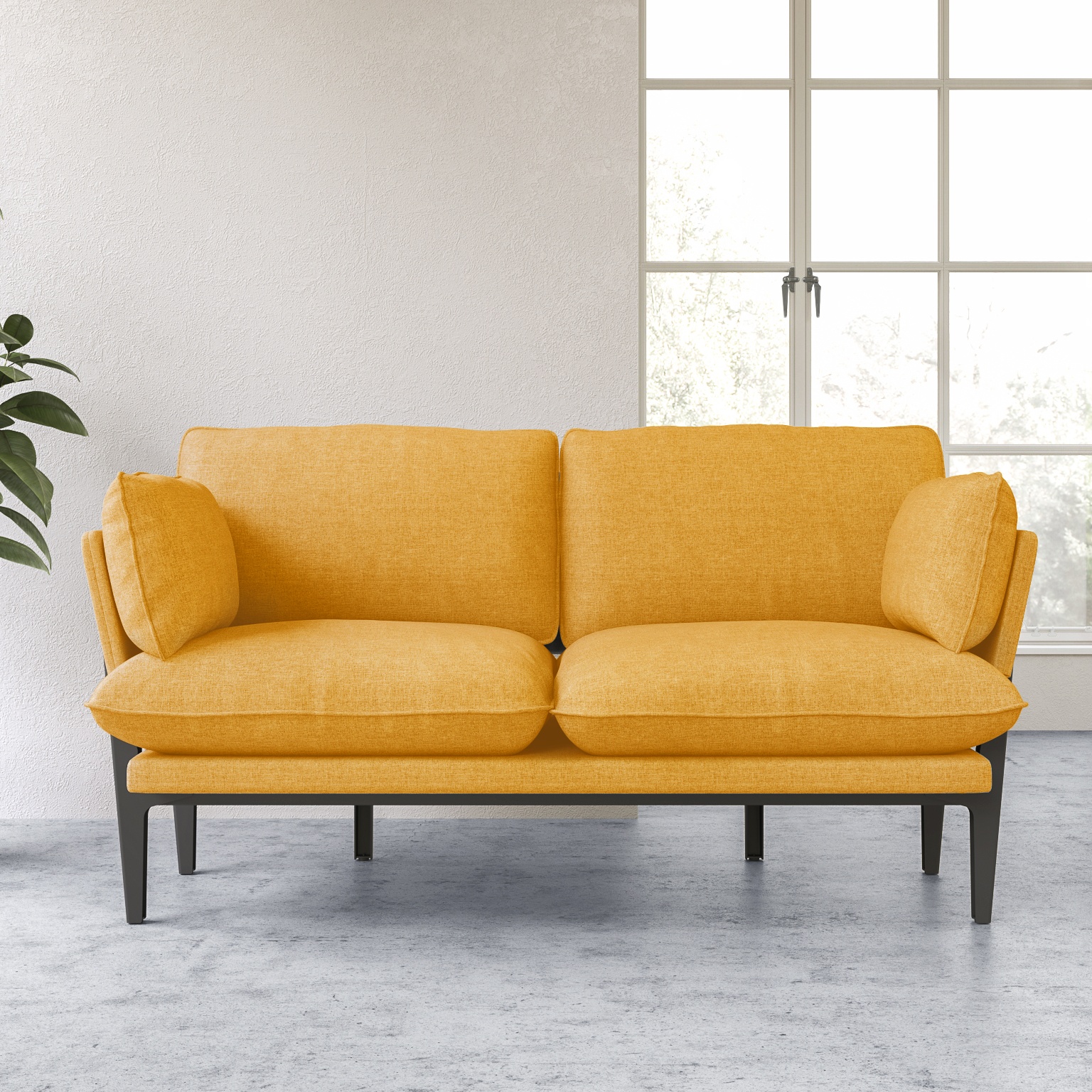 The Floyd Sofa, 2 Seater, Yellow, Upholstered | Modern Sofas