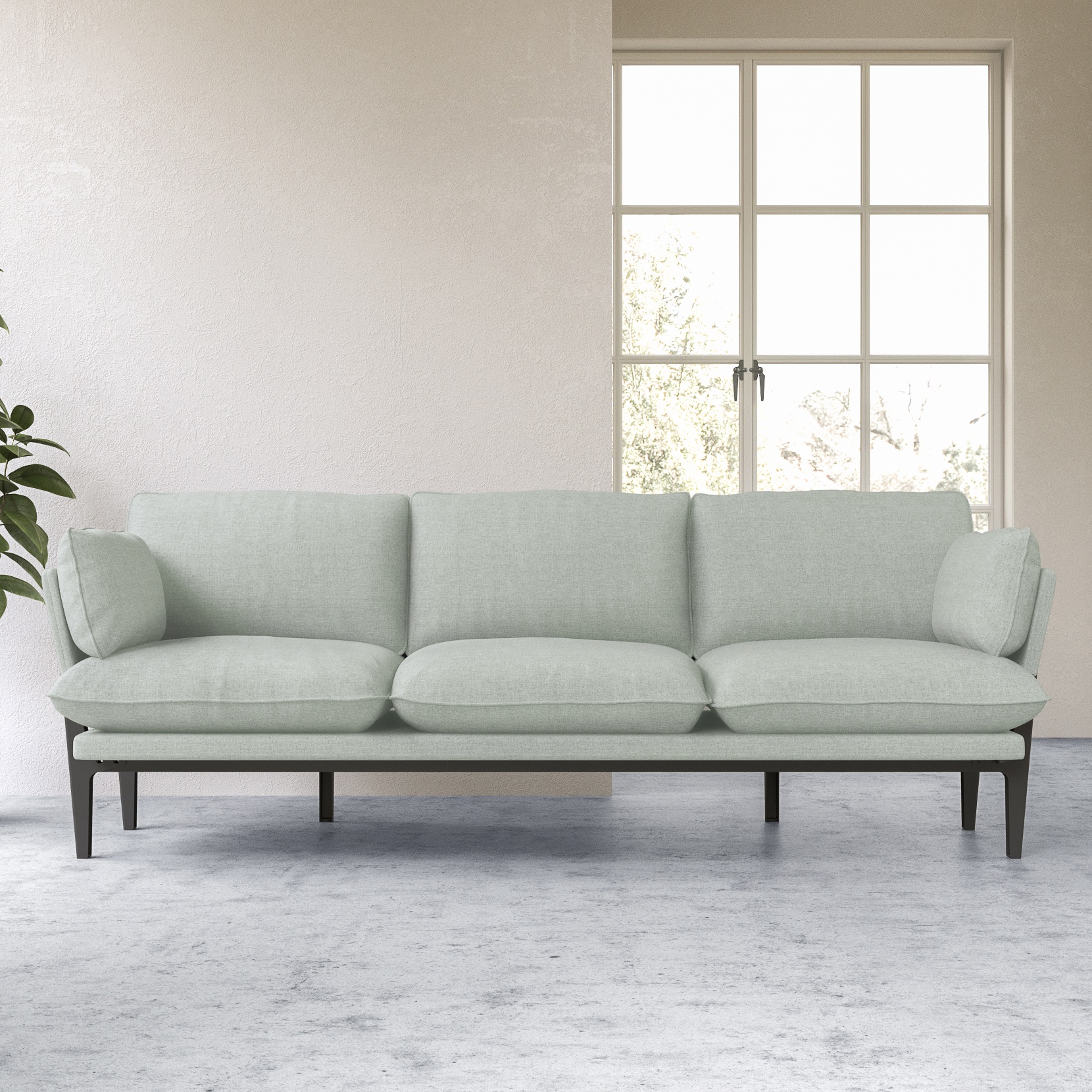 The Floyd Sofa, 3 Seater, Light Blue, Upholstered | Modern Sofas