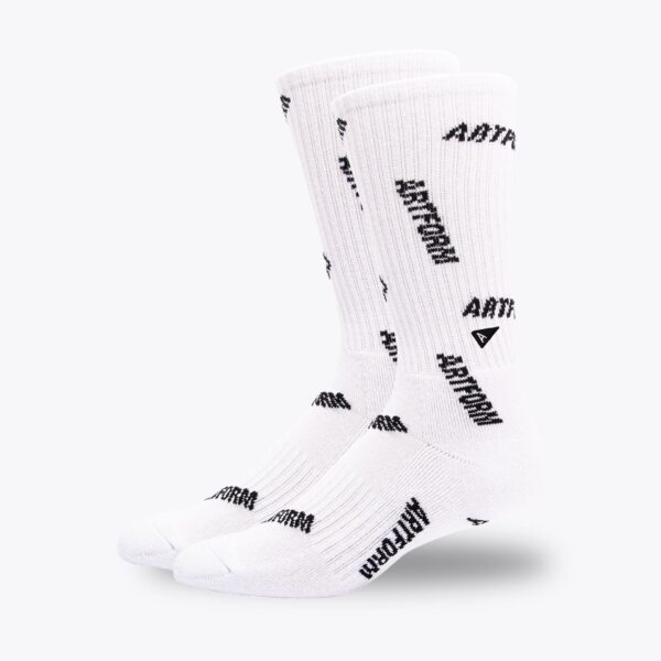 Arvin Goods x Artform - Branded - Long Crew Sock (M/L / White)