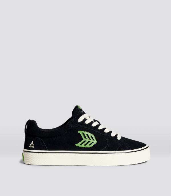 CATIBA PRO Skate ATARI Black Suede Green Logo Sneaker Men
