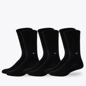 Crew Sock Long - Black - 3-Pack
