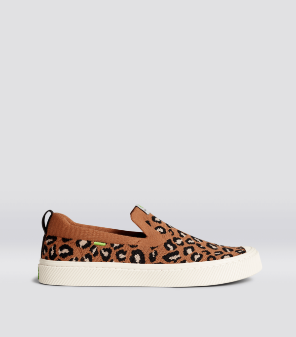 IBI Slip On Leopard Print Knit Sneaker Men
