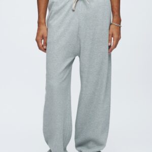 Kotn Men's Double Knit Pyjama Bottom in Heather Grey, Size XS, 100% Egyptian Cotton