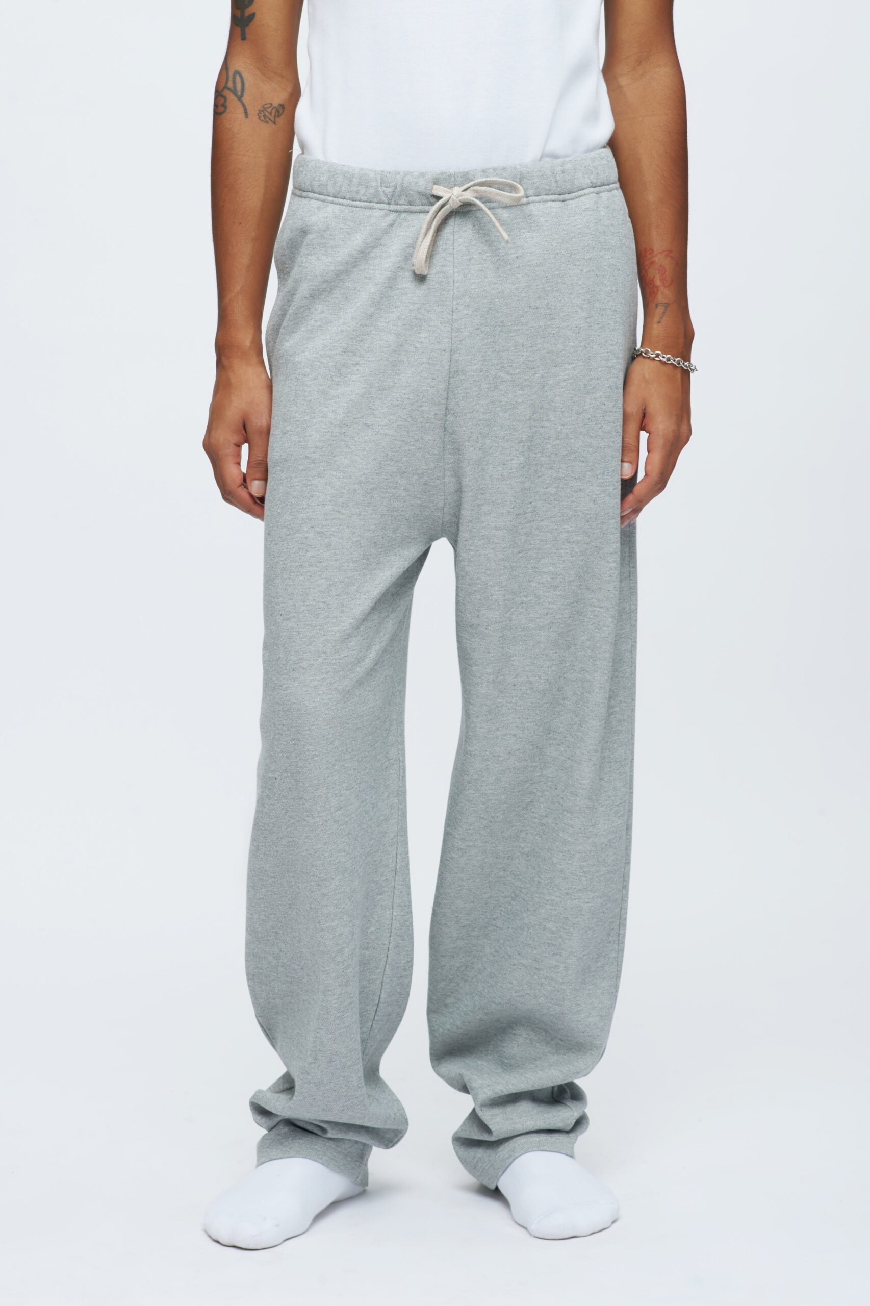 Kotn Men&#8217;s Double Knit Pyjama Bottom in Heather Grey , 100% Egyptian Cotton