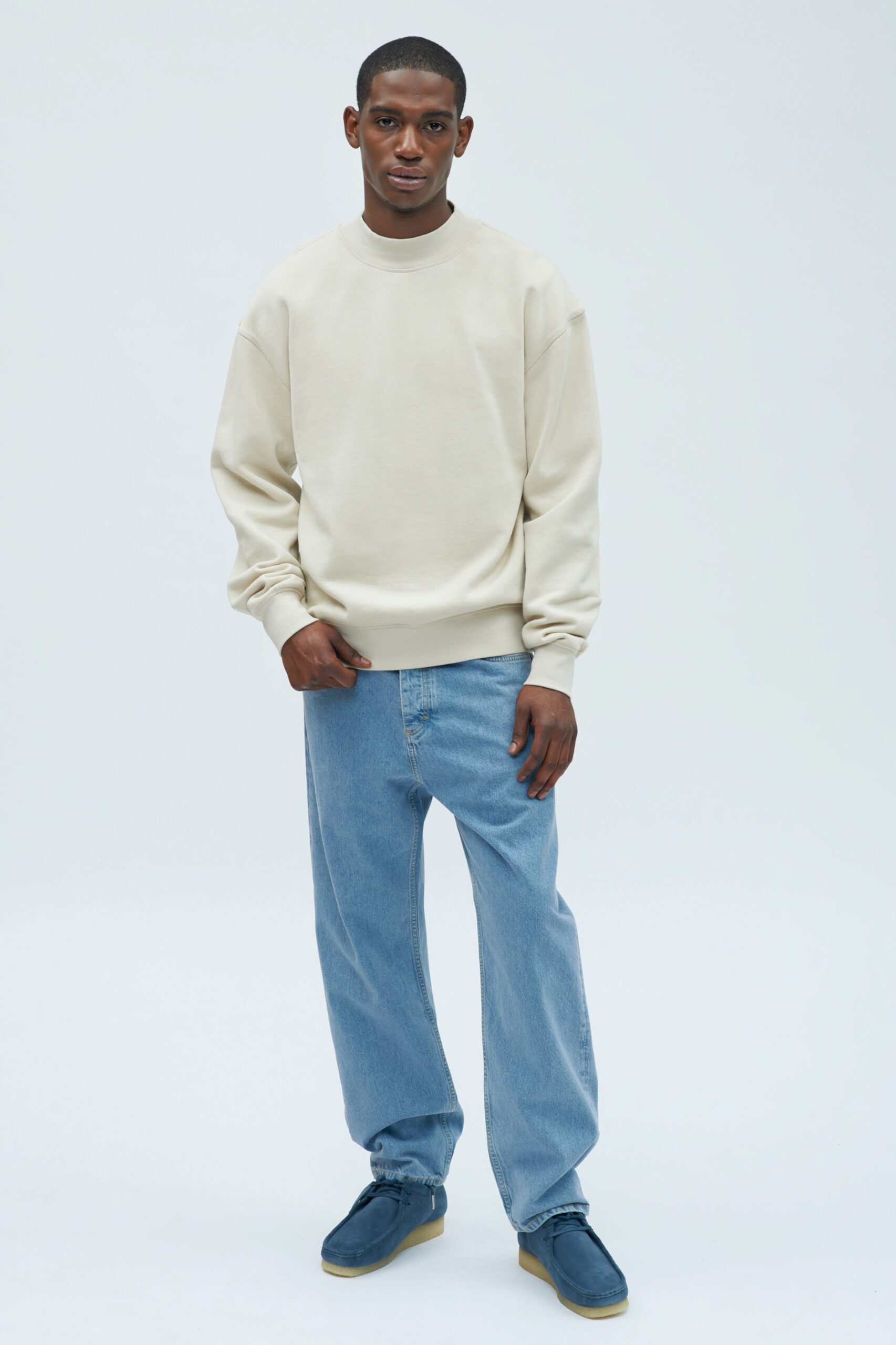 Kotn Men&#8217;s Mock Neck Sweatshirt in Gray