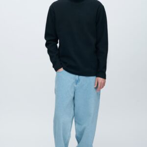 Kotn Men's Mockneck Longsleeve Shirt in Black, Size XS