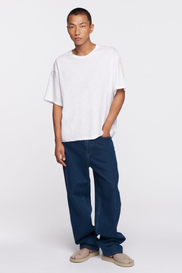 Kotn Men's Relaxed Slub Knit Crew T-Shirt in White, Size XS, 100% Egyptian Cotton