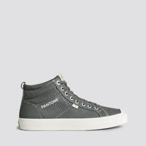 OCA High Pantone Gargoyle Grey Canvas Contrast Thread Sneaker Men