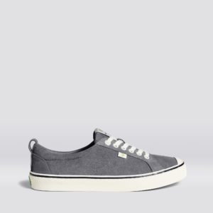 OCA Low Stripe Charcoal Grey Suede Sneaker Men