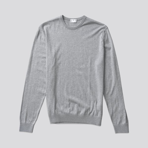 The Cotton Sweater Grey Melange