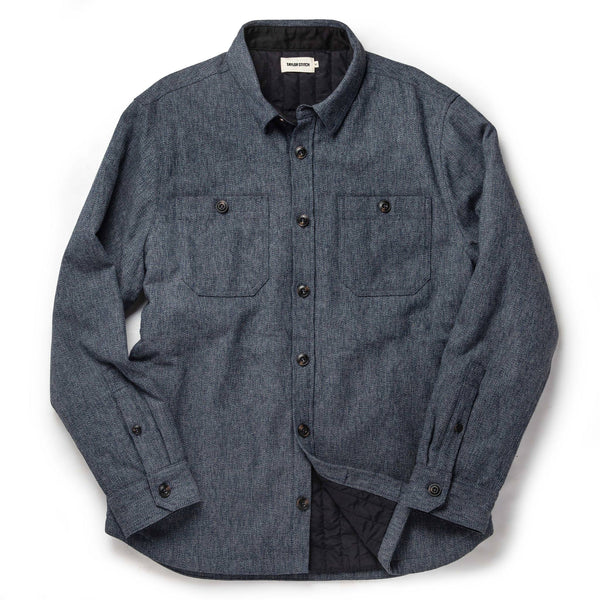 The Lined Utility Shirt in Indigo and Slate Twill