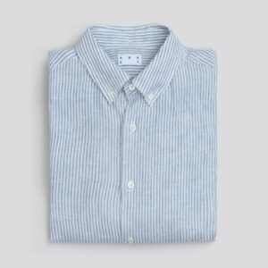 The Linen Shirt Blue Stripe