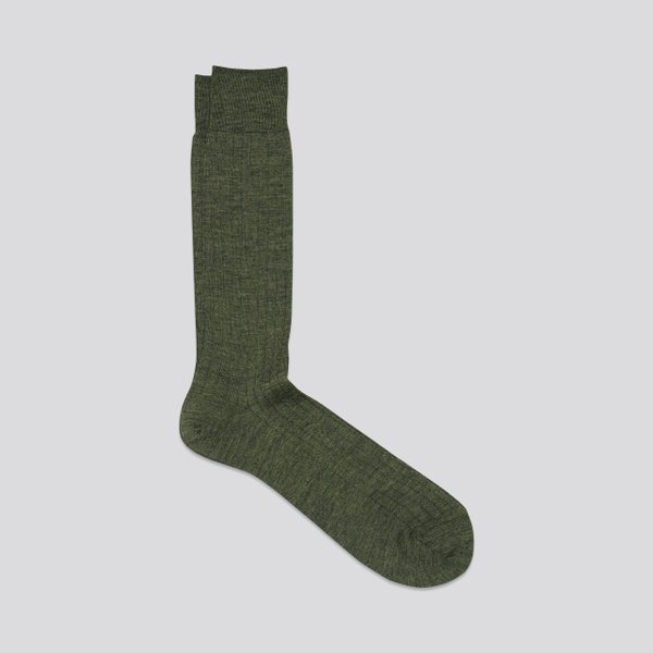 The Merino Sock Dark Green