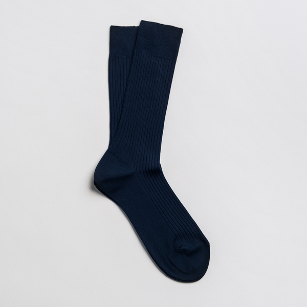 The Ribbed Cotton Sock 3-Pack Dark Navy