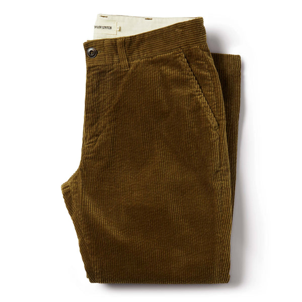 The Slim Foundation Pant in Olive Cord