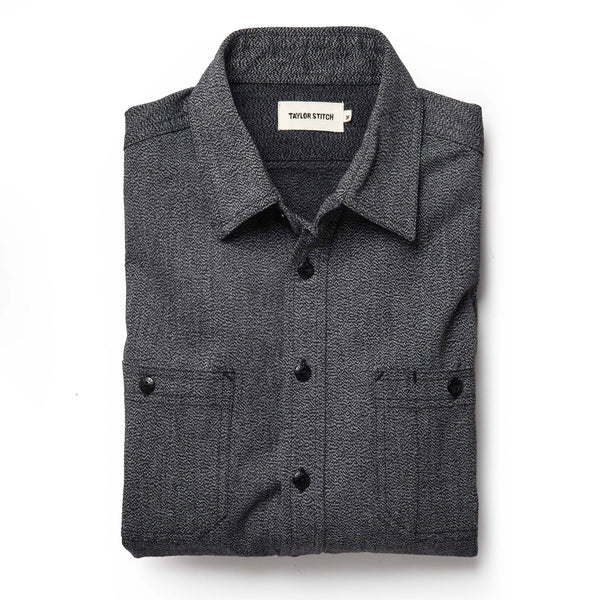 The Utility Shirt in Salt and Pepper Twill