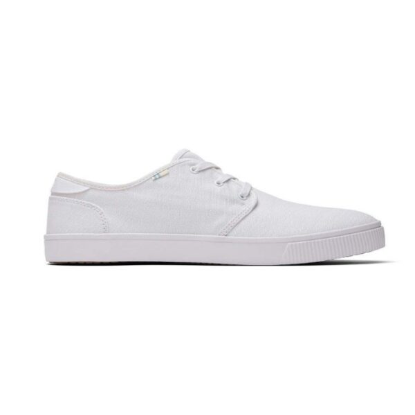 Sustainable Canvas Sneakers & Low Top For Men - TOMS White Canvas Mens Carlo Sneaker