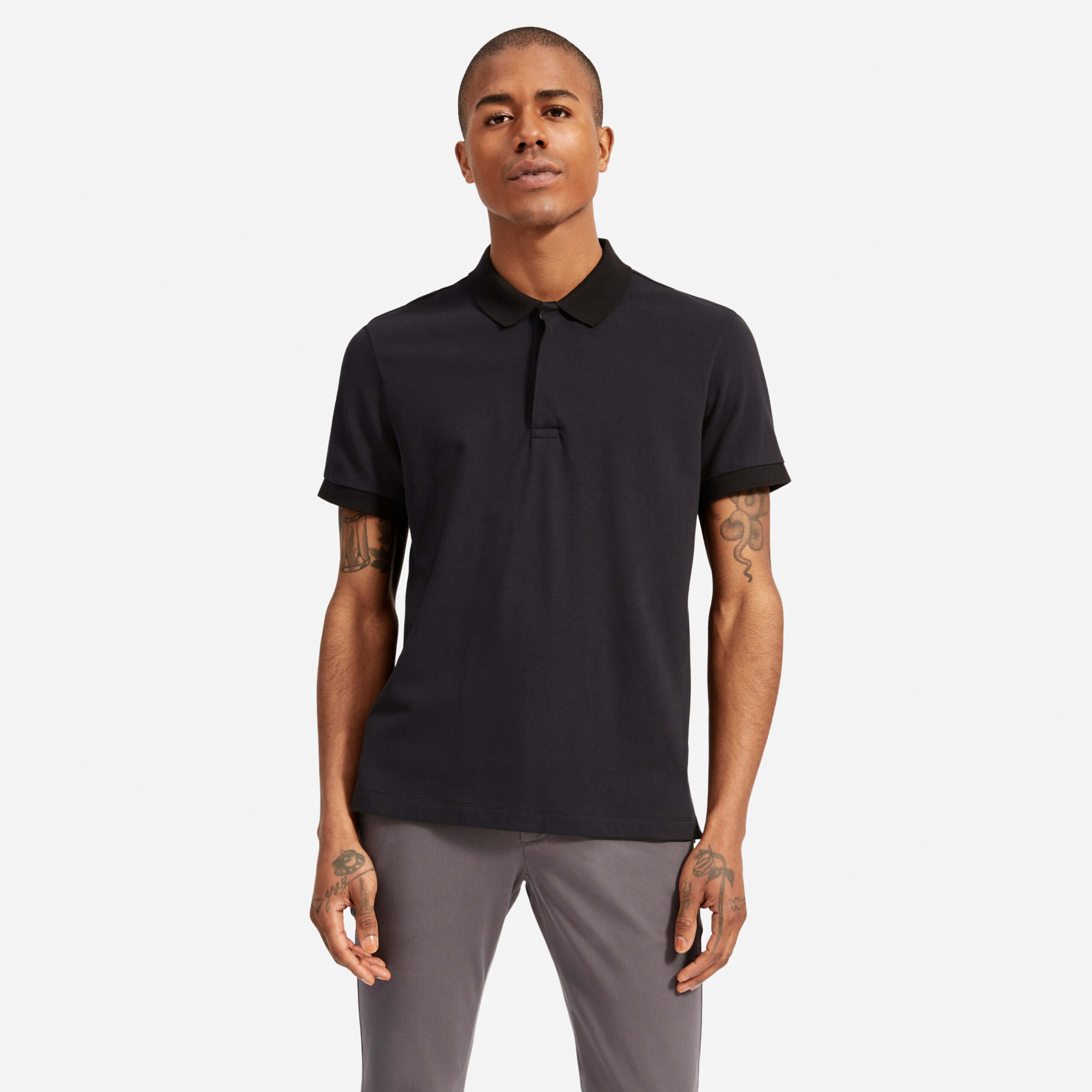 Men&#8217;s Performance Polo T-Shirt by Everlane in Black