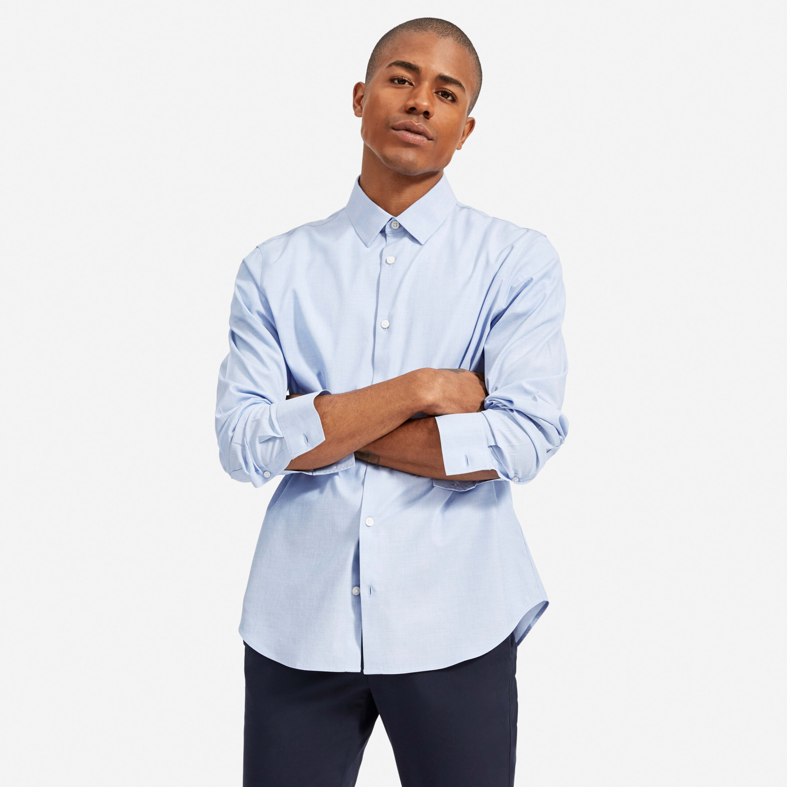 Men's Standard Fit Performance Shirt by Everlane in Pale Blue