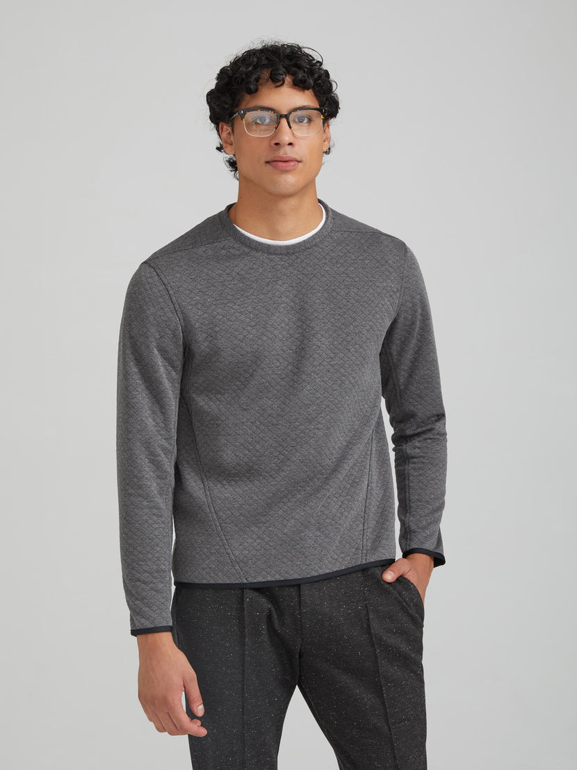 Contina Crewneck Quilted Grey