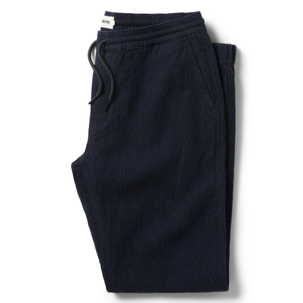 The Apres Pant in Charcoal Double Cloth
