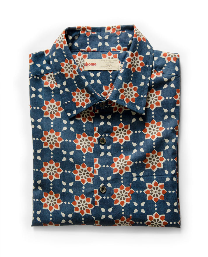 Oceana Shirt in Indigo Blooming