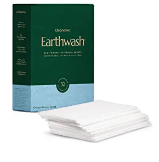 FEBU Eco Friendly Laundry Detergent Sheets, 32 Loads, Fresh Linen, 6X More Cleaning Power, Plant-Based Ingredients, Hypoallergenic, Zero Waste, 32