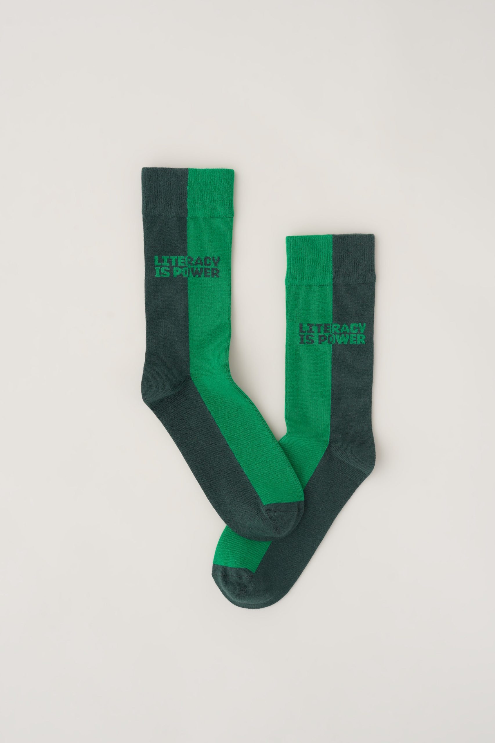 Unisex ABCs Colour Block Dress Sock | Green