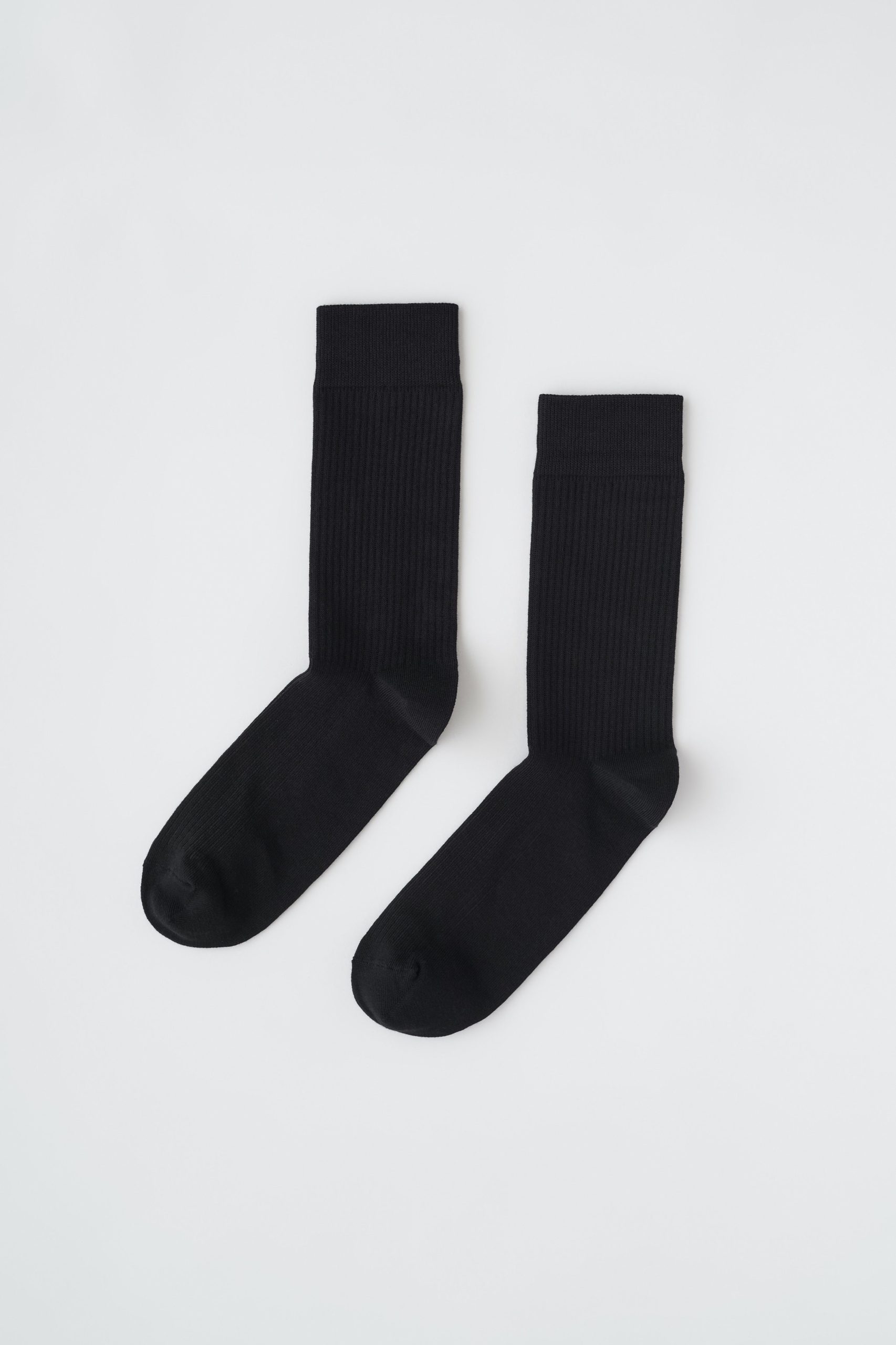Unisex Rib Socks | Black