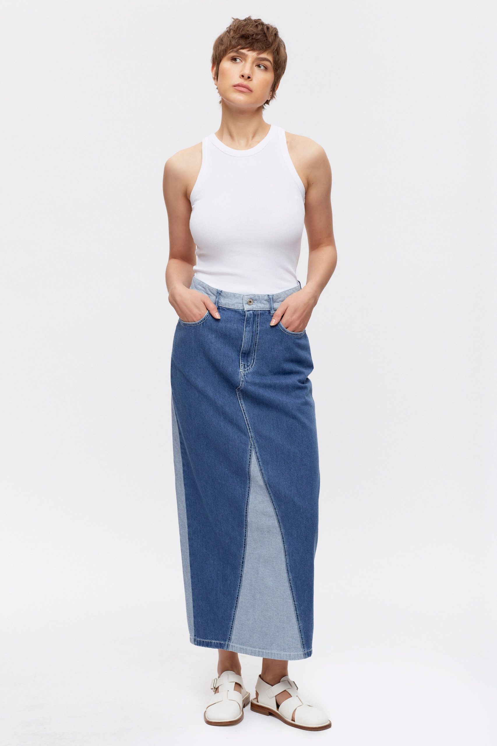Lily Denim Skirt | Med Wash