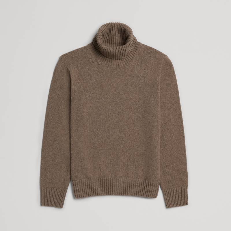 Cashmere Roll Neck | Brown