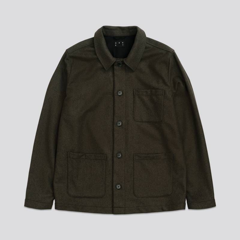 Wool Overshirt | Khaki Green