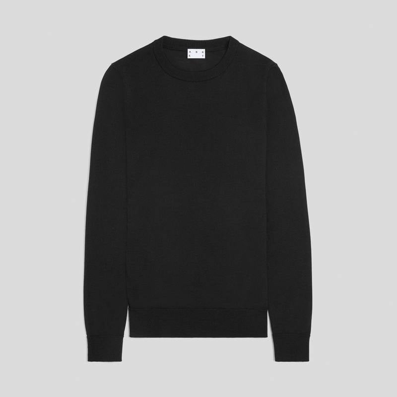 Merino Crew Neck Sweater | Black