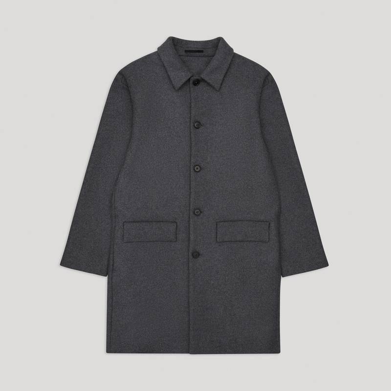 Wool Coat | Charcoal Melange