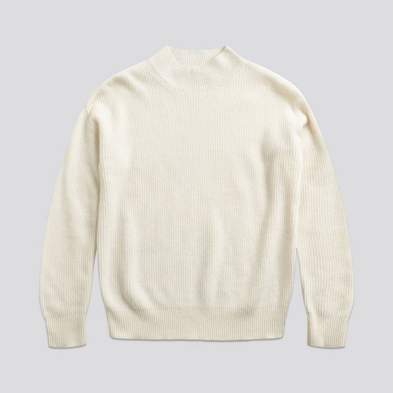 Mock Neck Sweater | Creme