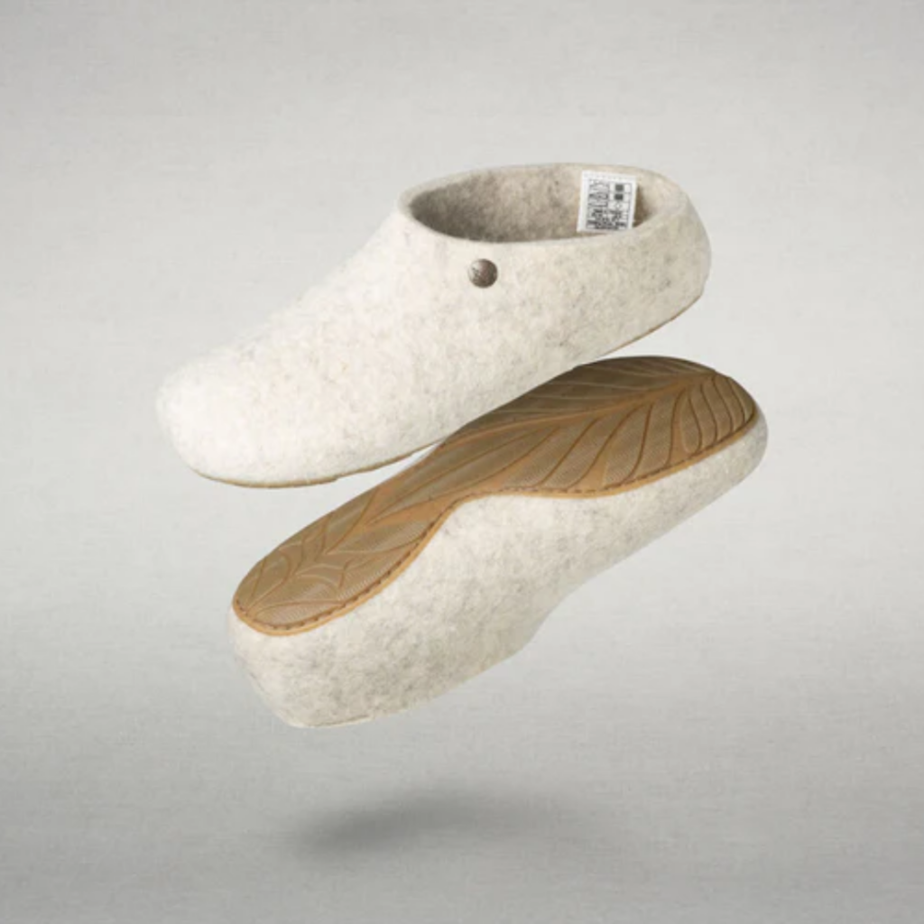 fair trade recycled wool slippers for men